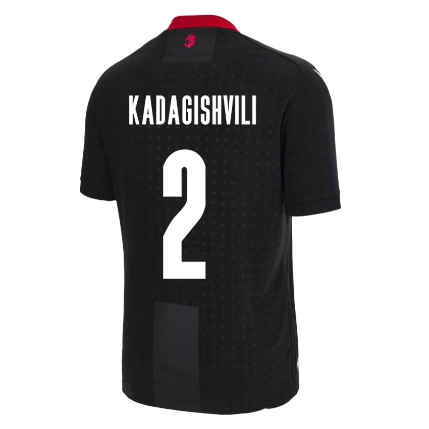 Herren Georgien Gvantsa Kadagishvili #2 Schwarz Auswärtstrikot Trikot 24-26 T-Shirt Österreich