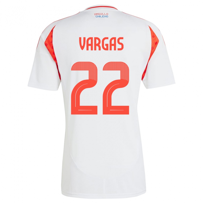Herren Chile Diego Vargas #22 Weiß Auswärtstrikot Trikot 24-26 T-Shirt Österreich
