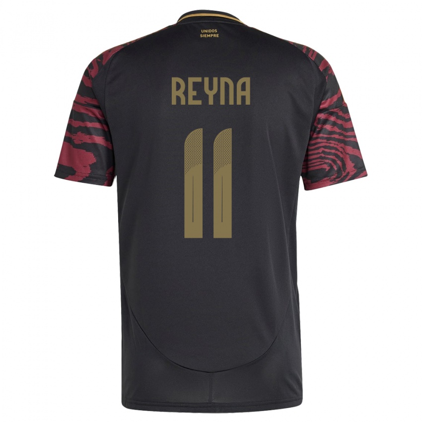 Herren Peru Bryan Reyna #11 Schwarz Auswärtstrikot Trikot 24-26 T-Shirt Österreich