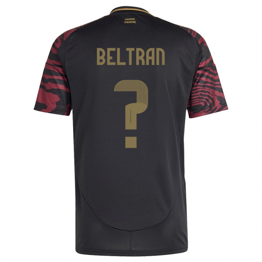 Herren Peru Adrián Beltrán #0 Schwarz Auswärtstrikot Trikot 24-26 T-Shirt Österreich