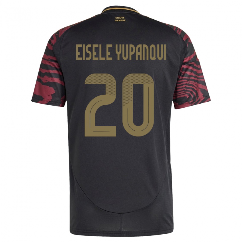 Herren Peru Philipp Eisele Yupanqui #20 Schwarz Auswärtstrikot Trikot 24-26 T-Shirt Österreich