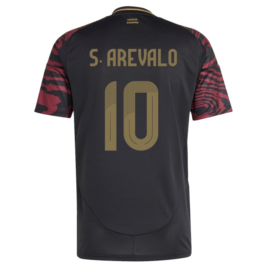 Herren Peru Sandra Arévalo #10 Schwarz Auswärtstrikot Trikot 24-26 T-Shirt Österreich