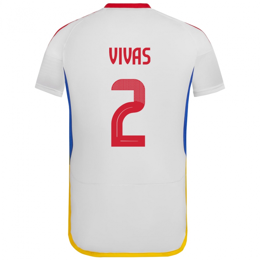 Herren Venezuela Carlos Vivas #2 Weiß Auswärtstrikot Trikot 24-26 T-Shirt Österreich