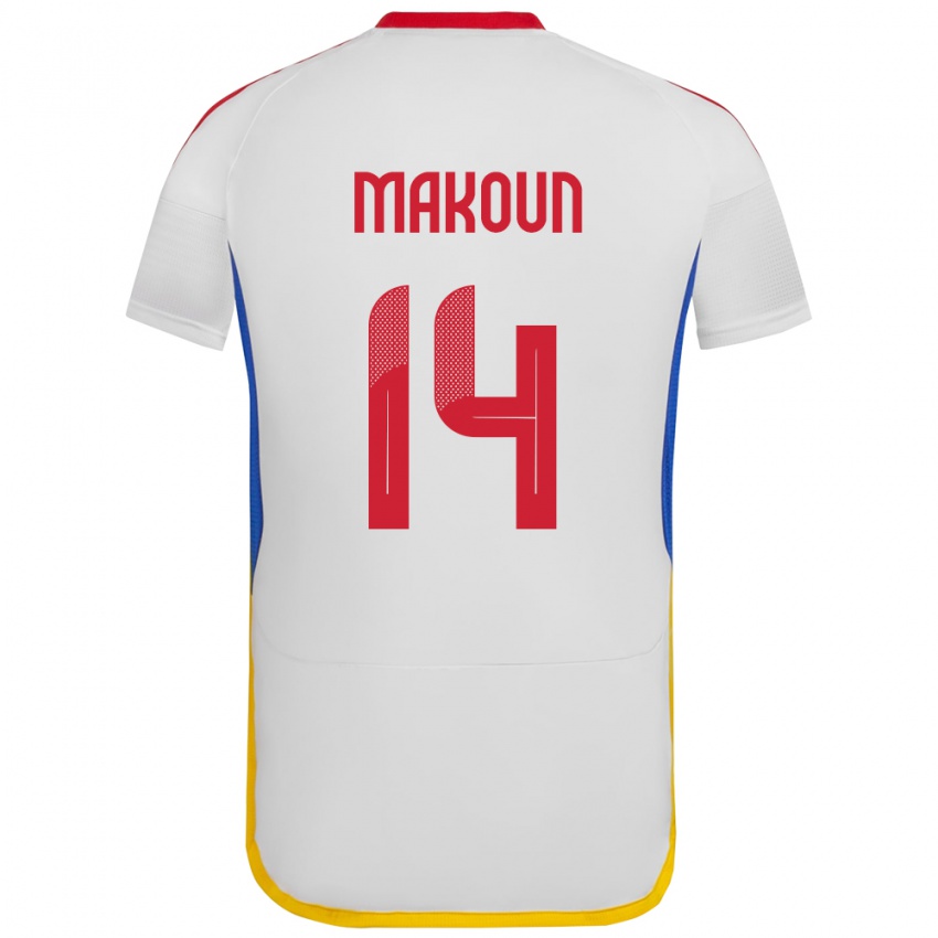 Herren Venezuela Christian Makoun #14 Weiß Auswärtstrikot Trikot 24-26 T-Shirt Österreich