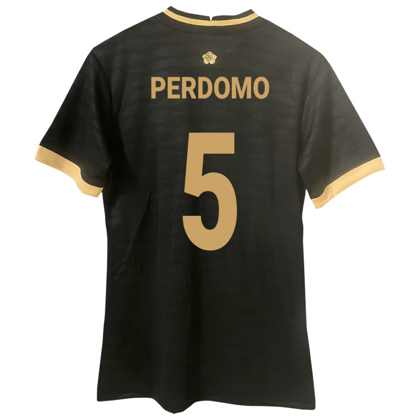 Herren Panama Reyniel Perdomo #5 Schwarz Auswärtstrikot Trikot 24-26 T-Shirt Österreich