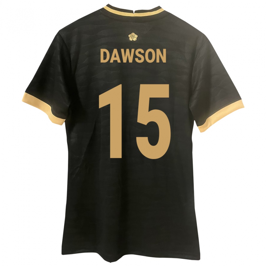 Herren Panama Didier Dawson #15 Schwarz Auswärtstrikot Trikot 24-26 T-Shirt Österreich