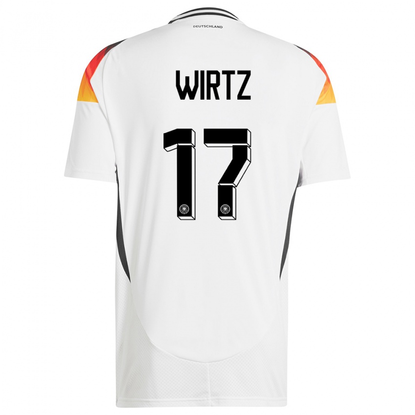 Damen Deutschland Florian Wirtz #17 Weiß Heimtrikot Trikot 24-26 T-Shirt Österreich