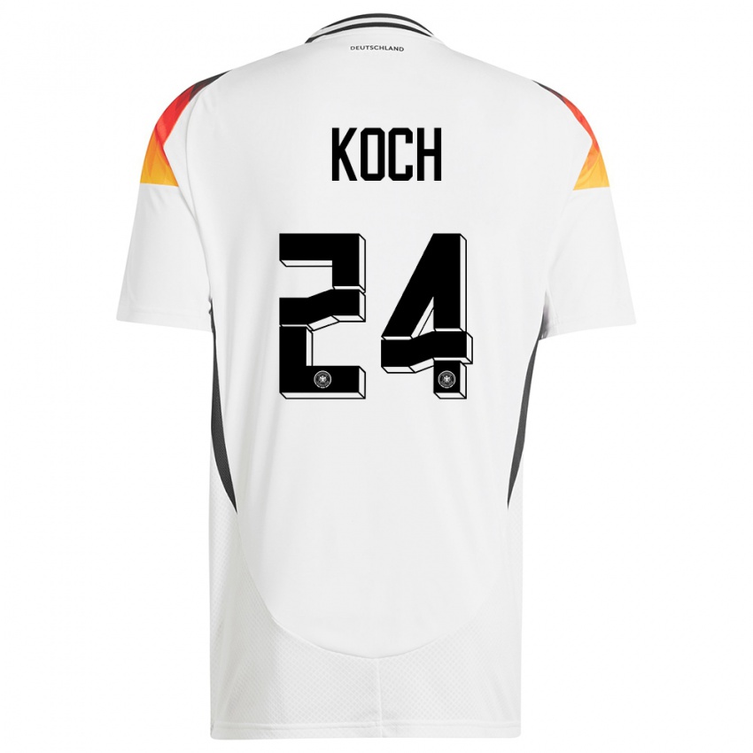 Damen Deutschland Robin Koch #24 Weiß Heimtrikot Trikot 24-26 T-Shirt Österreich
