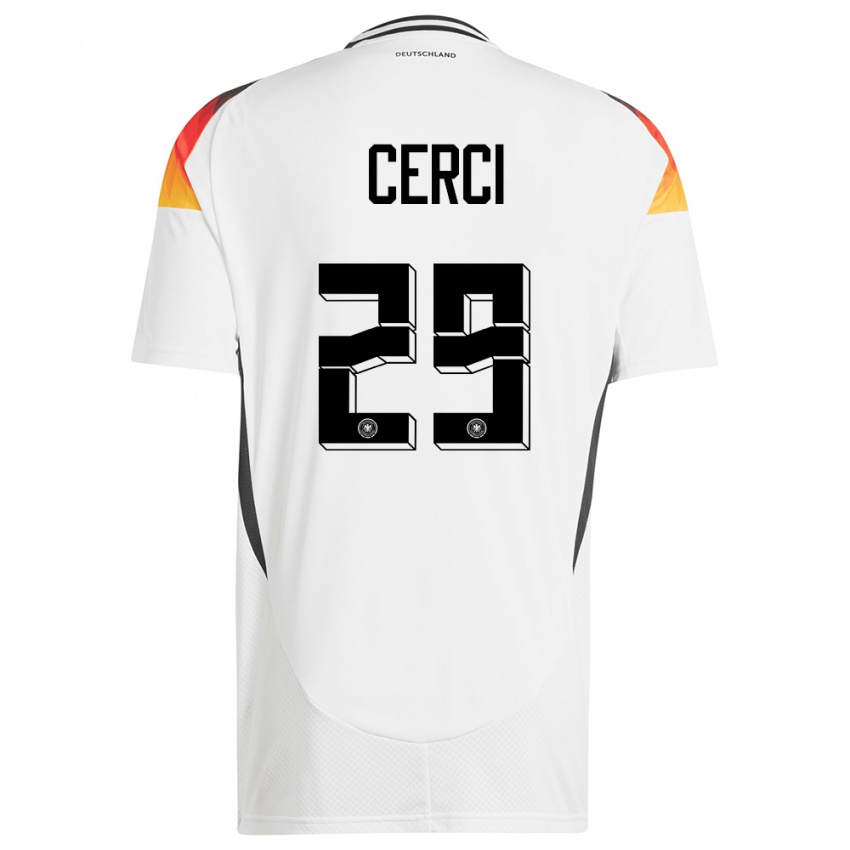 Damen Deutschland Selina Cerci #29 Weiß Heimtrikot Trikot 24-26 T-Shirt Österreich