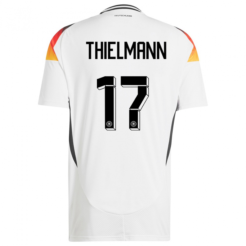 Damen Deutschland Jan Thielmann #17 Weiß Heimtrikot Trikot 24-26 T-Shirt Österreich