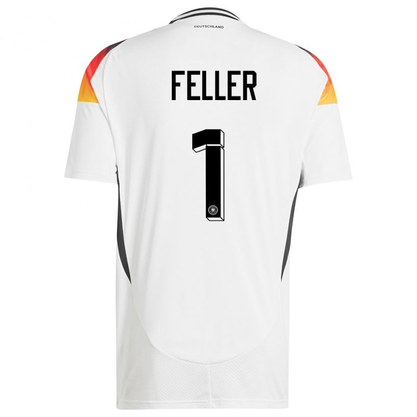 Damen Deutschland Frank Feller #1 Weiß Heimtrikot Trikot 24-26 T-Shirt Österreich