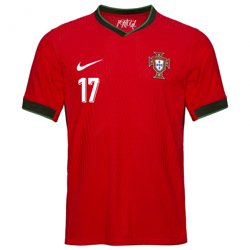 Damen Portugal Rafael Leao #17 Rot Heimtrikot Trikot 24-26 T-Shirt Österreich