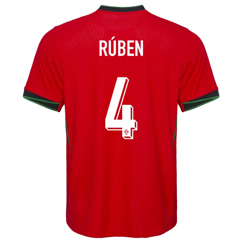 Damen Portugal Ruben Dias #4 Rot Heimtrikot Trikot 24-26 T-Shirt Österreich