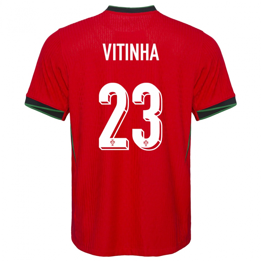 Damen Portugal Vitinha #23 Rot Heimtrikot Trikot 24-26 T-Shirt Österreich