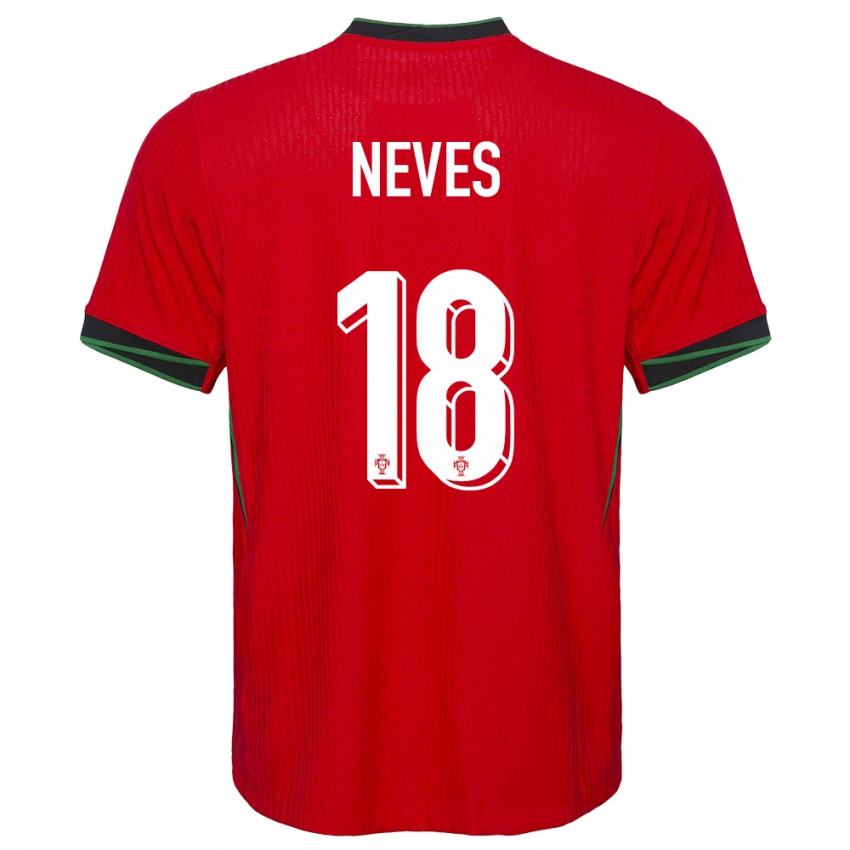 Damen Portugal Ruben Neves #18 Rot Heimtrikot Trikot 24-26 T-Shirt Österreich