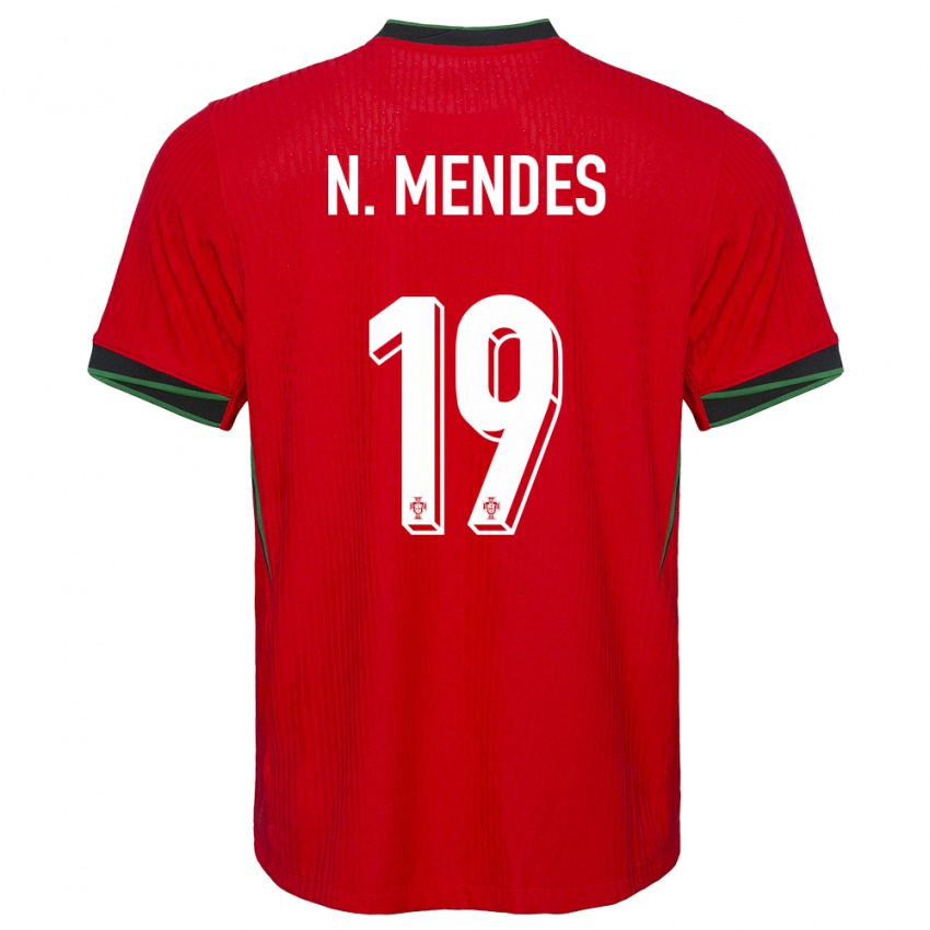 Damen Portugal Nuno Mendes #19 Rot Heimtrikot Trikot 24-26 T-Shirt Österreich