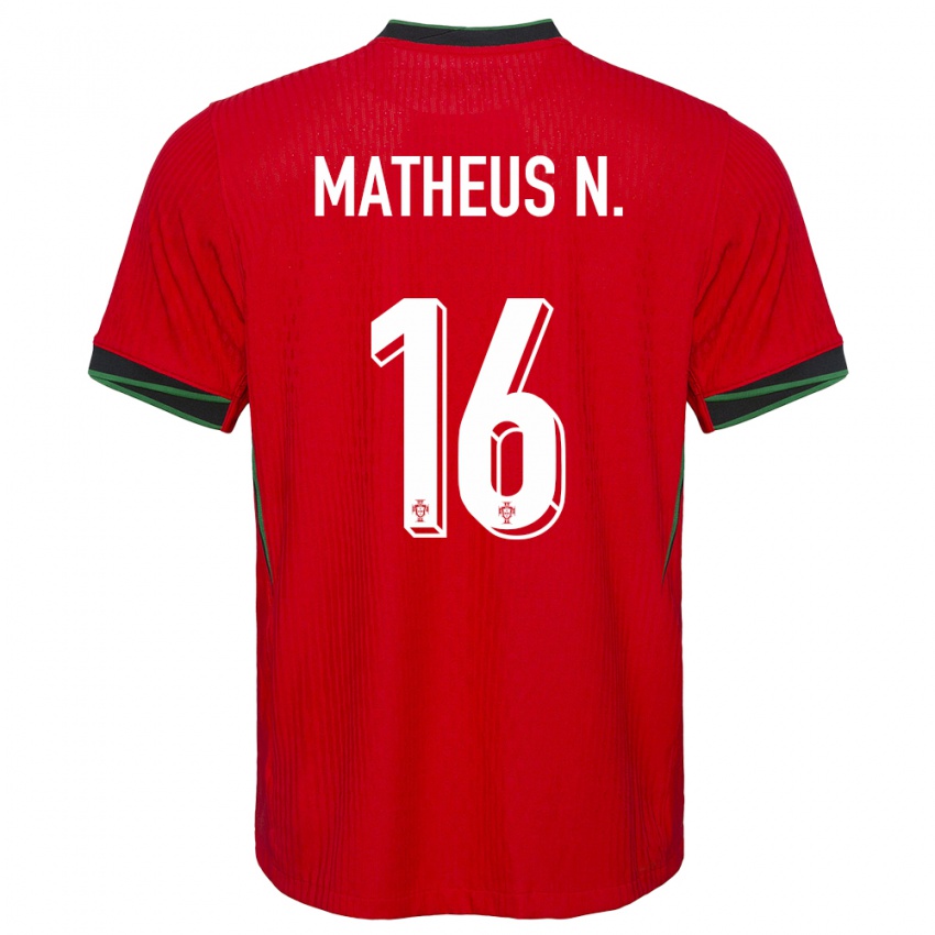 Damen Portugal Matheus Nunes #16 Rot Heimtrikot Trikot 24-26 T-Shirt Österreich