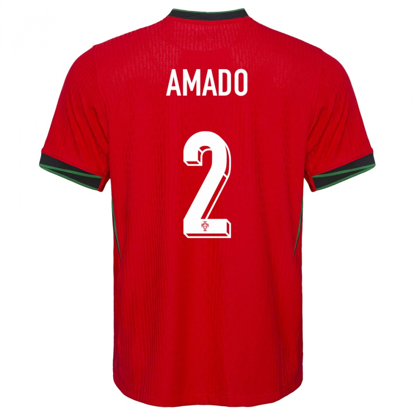 Damen Portugal Catarina Amado #2 Rot Heimtrikot Trikot 24-26 T-Shirt Österreich