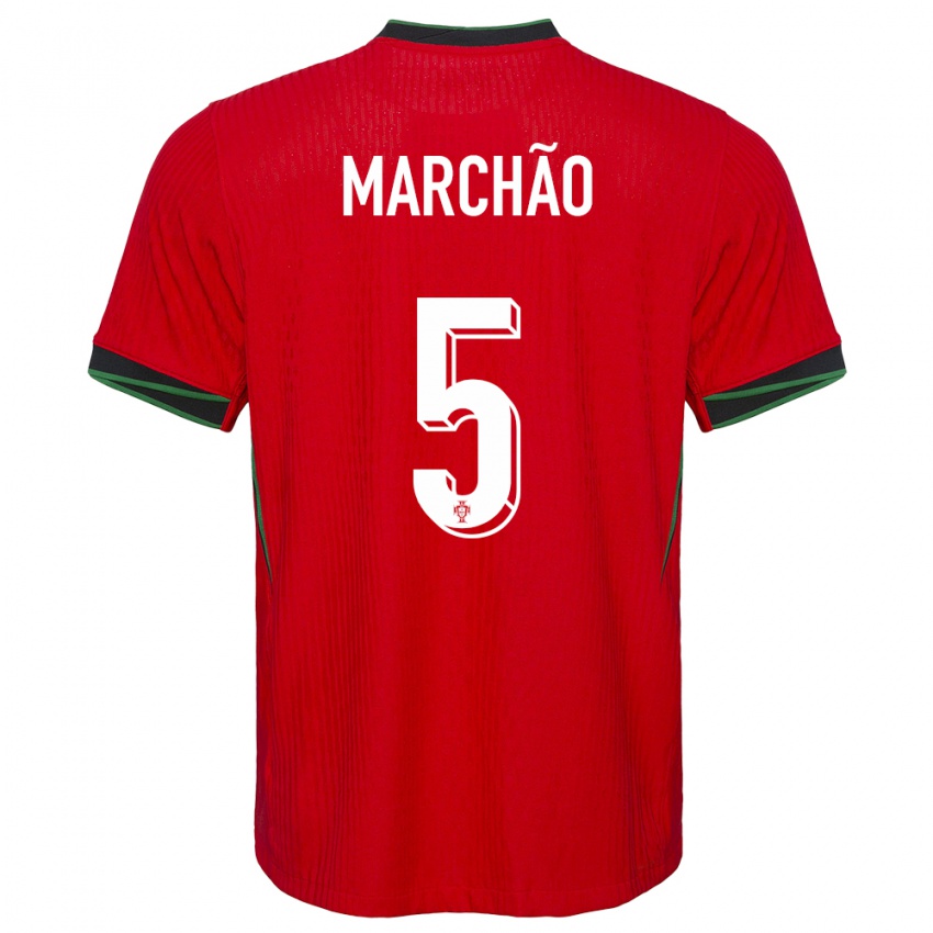 Damen Portugal Joana Marchao #5 Rot Heimtrikot Trikot 24-26 T-Shirt Österreich