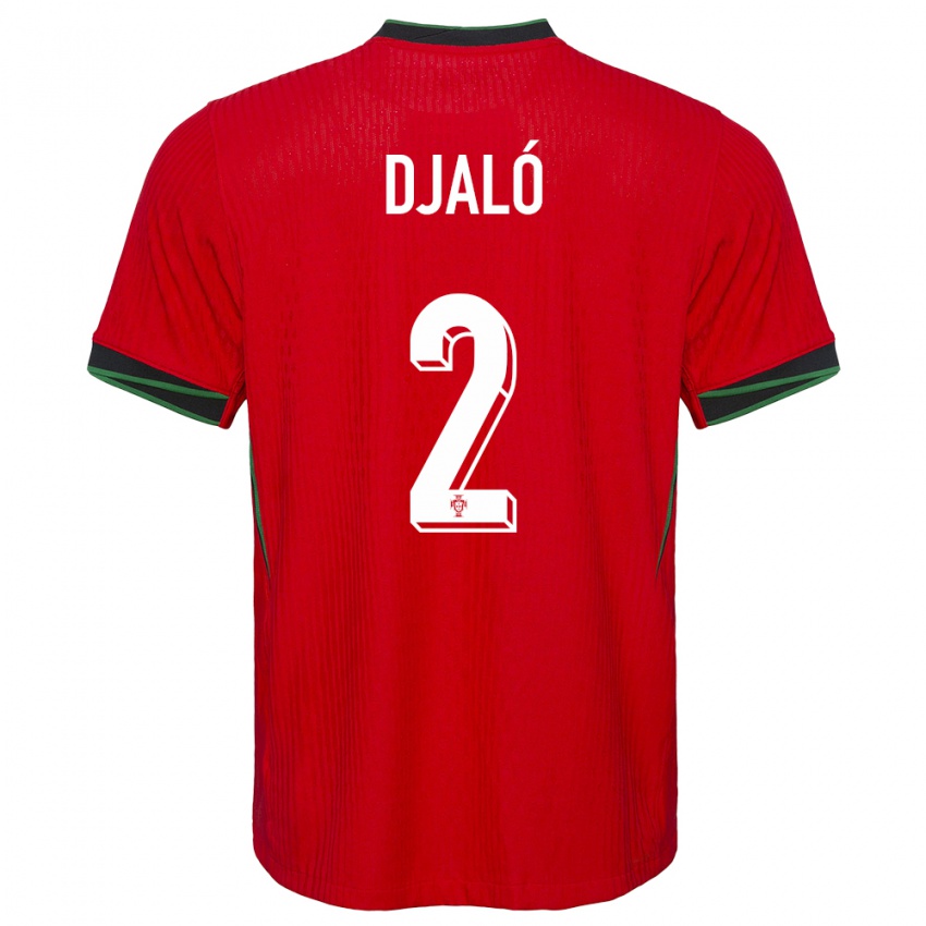Damen Portugal Tiago Djalo #2 Rot Heimtrikot Trikot 24-26 T-Shirt Österreich