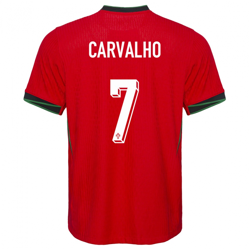 Damen Portugal Fabio Carvalho #7 Rot Heimtrikot Trikot 24-26 T-Shirt Österreich