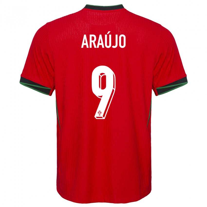 Damen Portugal Henrique Araujo #9 Rot Heimtrikot Trikot 24-26 T-Shirt Österreich