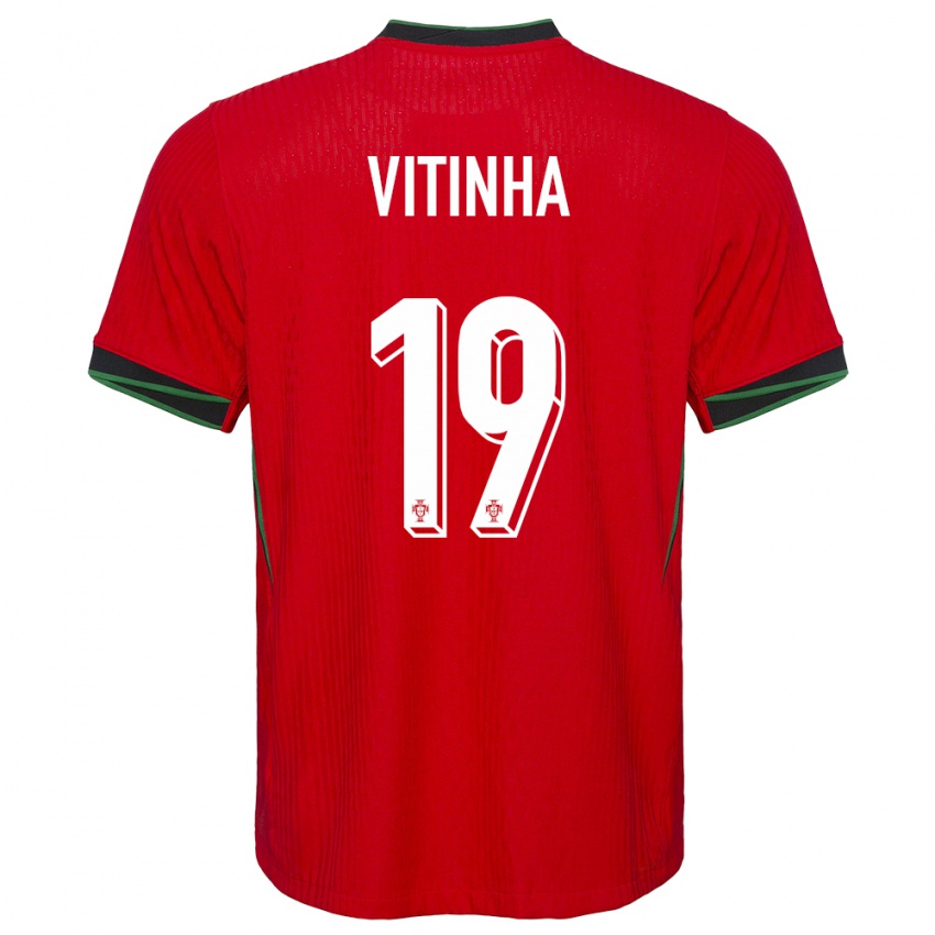 Damen Portugal Vitinha #19 Rot Heimtrikot Trikot 24-26 T-Shirt Österreich