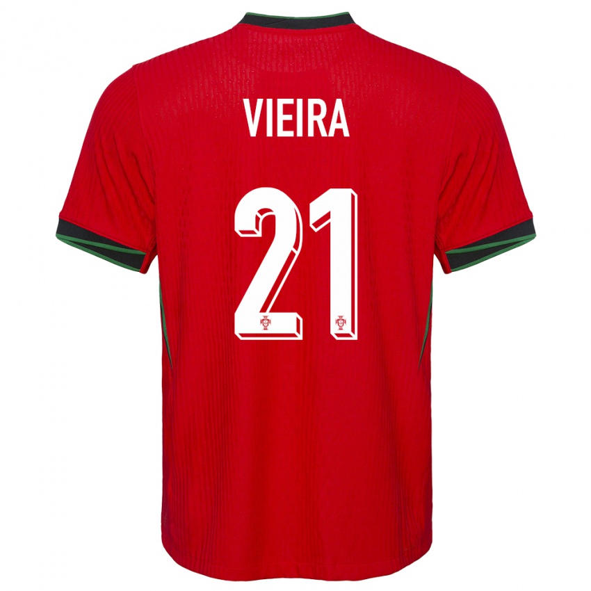 Damen Portugal Fabio Vieira #21 Rot Heimtrikot Trikot 24-26 T-Shirt Österreich