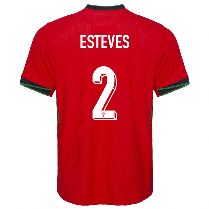 Damen Portugal Goncalo Esteves #2 Rot Heimtrikot Trikot 24-26 T-Shirt Österreich
