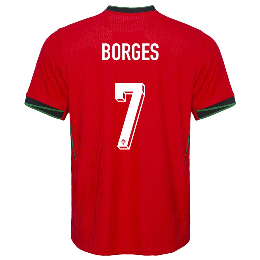 Damen Portugal Carlos Borges #7 Rot Heimtrikot Trikot 24-26 T-Shirt Österreich