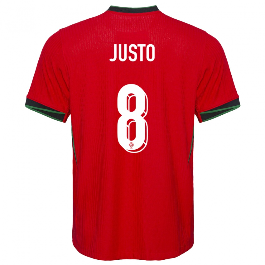 Damen Portugal Samuel Justo #8 Rot Heimtrikot Trikot 24-26 T-Shirt Österreich