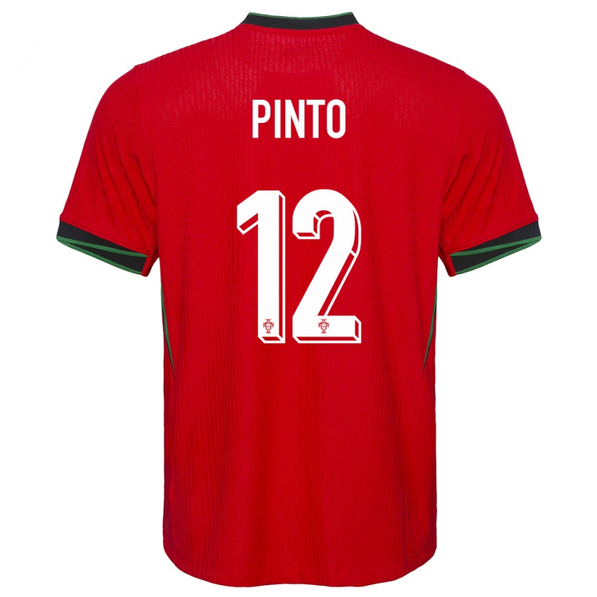 Damen Portugal Diogo Pinto #12 Rot Heimtrikot Trikot 24-26 T-Shirt Österreich