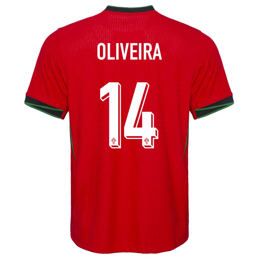 Damen Portugal Hugo Oliveira #14 Rot Heimtrikot Trikot 24-26 T-Shirt Österreich