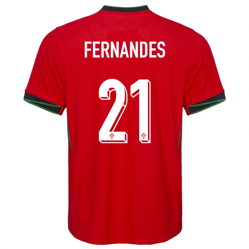 Damen Portugal Mateus Fernandes #21 Rot Heimtrikot Trikot 24-26 T-Shirt Österreich