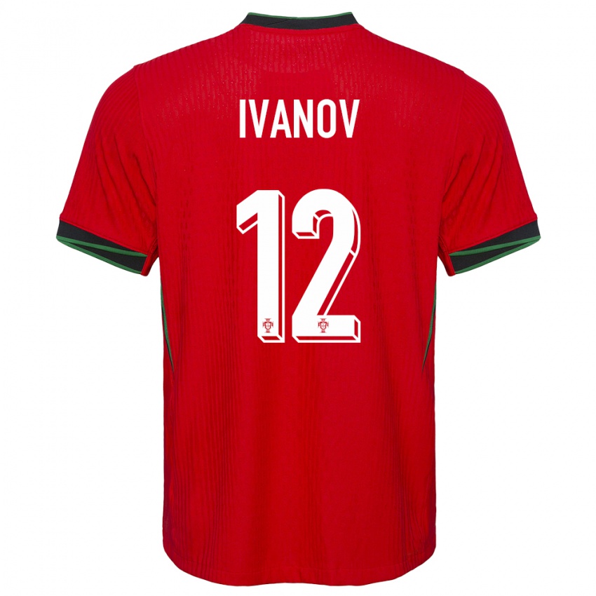 Damen Portugal David Ivanov #12 Rot Heimtrikot Trikot 24-26 T-Shirt Österreich