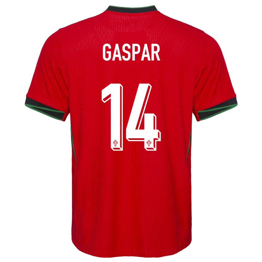 Damen Portugal Guilherme Gaspar #14 Rot Heimtrikot Trikot 24-26 T-Shirt Österreich
