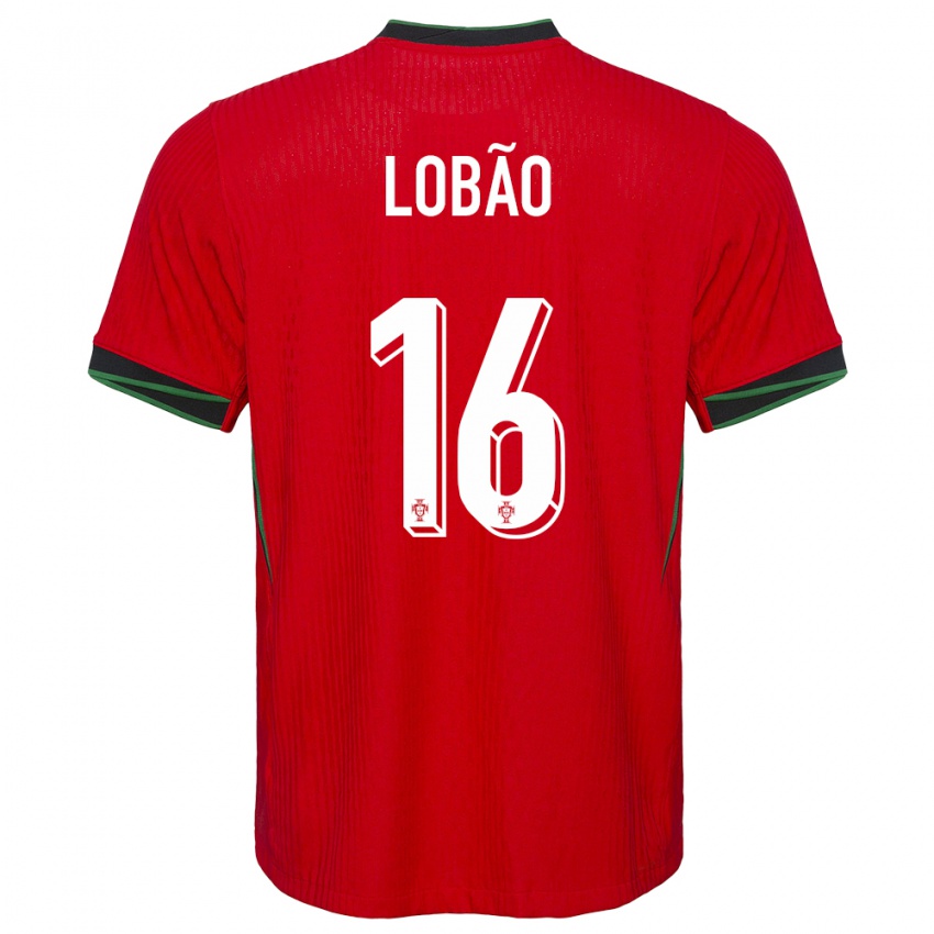 Damen Portugal Diogo Lobao #16 Rot Heimtrikot Trikot 24-26 T-Shirt Österreich