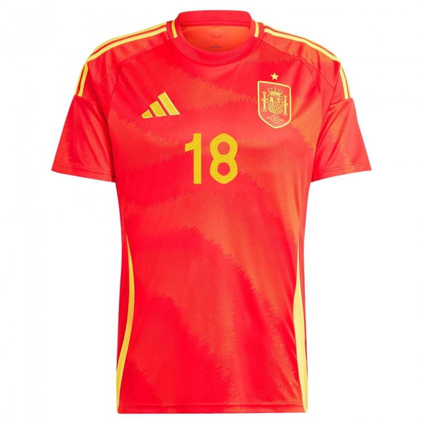 Damen Spanien Jordi Alba #18 Rot Heimtrikot Trikot 24-26 T-Shirt Österreich