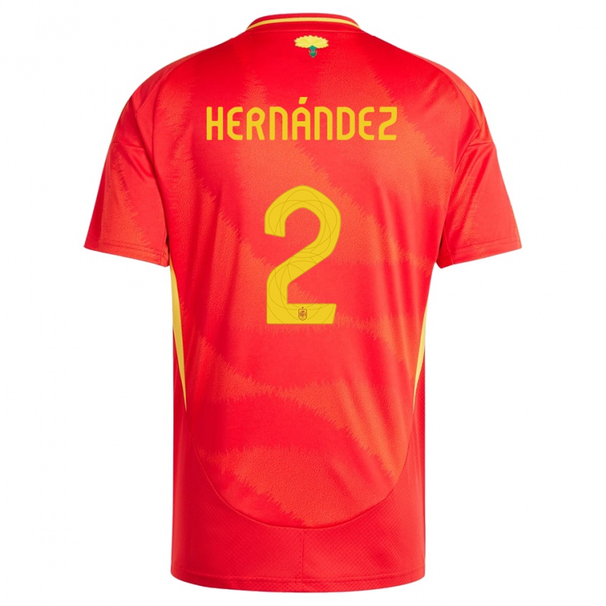 Damen Spanien Oihane Hernandez #2 Rot Heimtrikot Trikot 24-26 T-Shirt Österreich