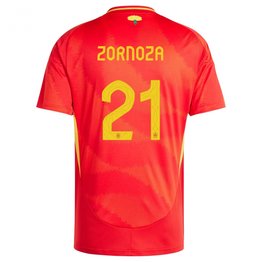 Damen Spanien Claudia Zornoza #21 Rot Heimtrikot Trikot 24-26 T-Shirt Österreich