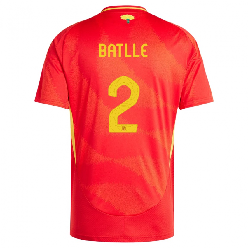 Damen Spanien Ona Batlle #2 Rot Heimtrikot Trikot 24-26 T-Shirt Österreich