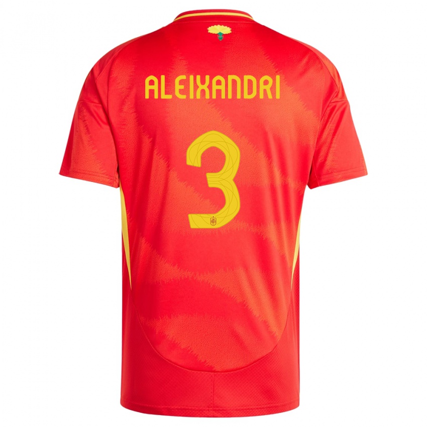 Damen Spanien Laia Aleixandri #3 Rot Heimtrikot Trikot 24-26 T-Shirt Österreich