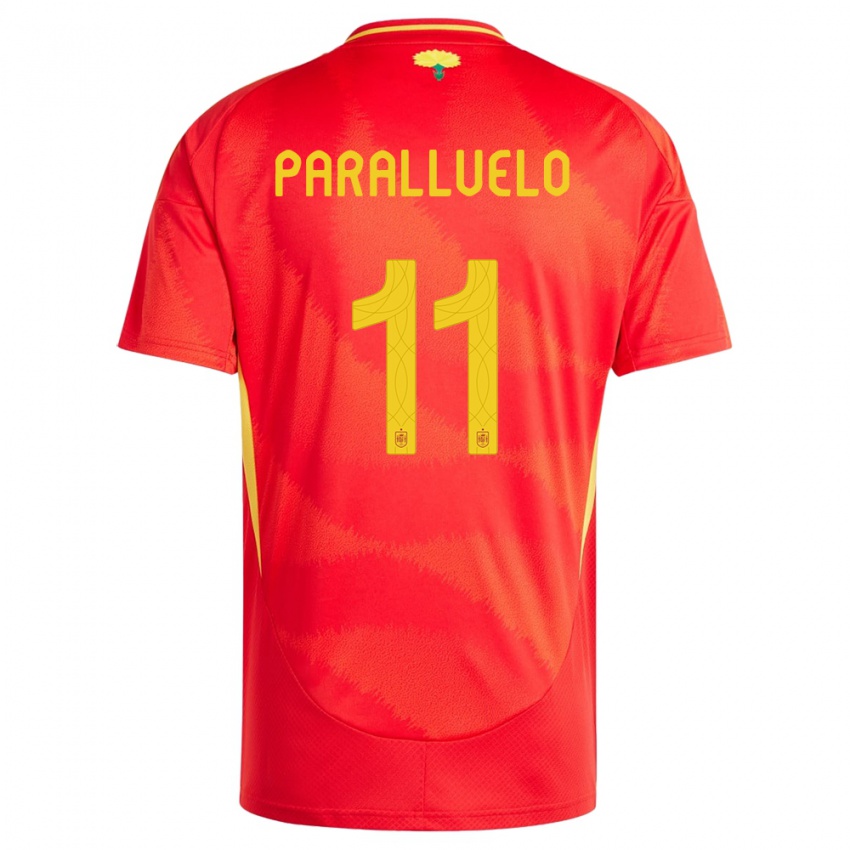 Damen Spanien Salma Paralluelo #11 Rot Heimtrikot Trikot 24-26 T-Shirt Österreich