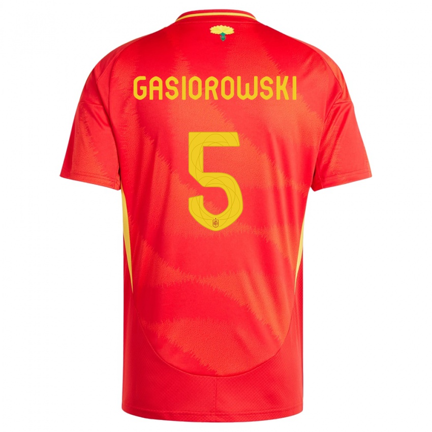 Damen Spanien Yarek Gasiorowski #5 Rot Heimtrikot Trikot 24-26 T-Shirt Österreich