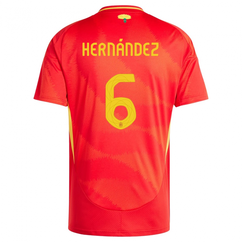 Damen Spanien Gerard Hernandez #6 Rot Heimtrikot Trikot 24-26 T-Shirt Österreich