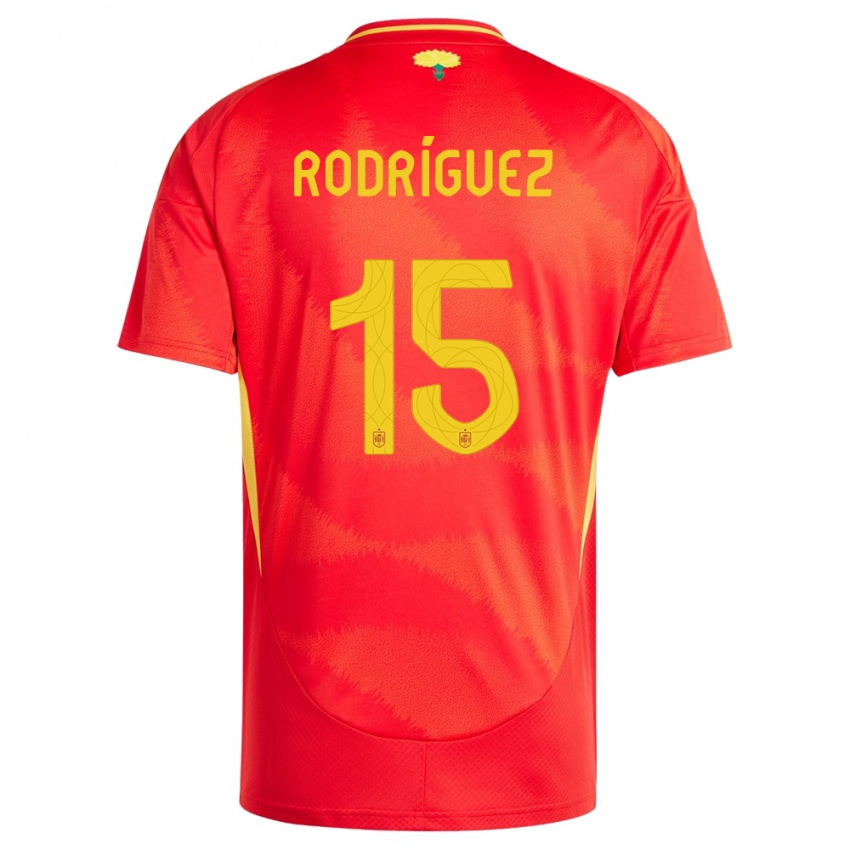 Damen Spanien Dani Rodriguez #15 Rot Heimtrikot Trikot 24-26 T-Shirt Österreich