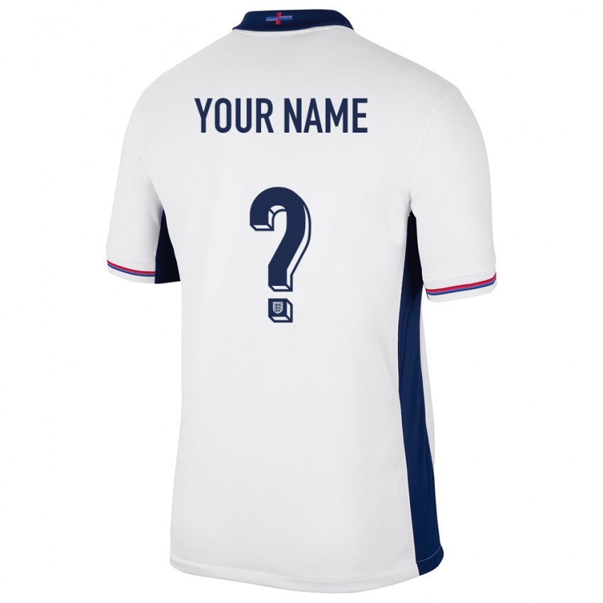 Damen England Ihren Namen #0 Weiß Heimtrikot Trikot 24-26 T-Shirt Österreich