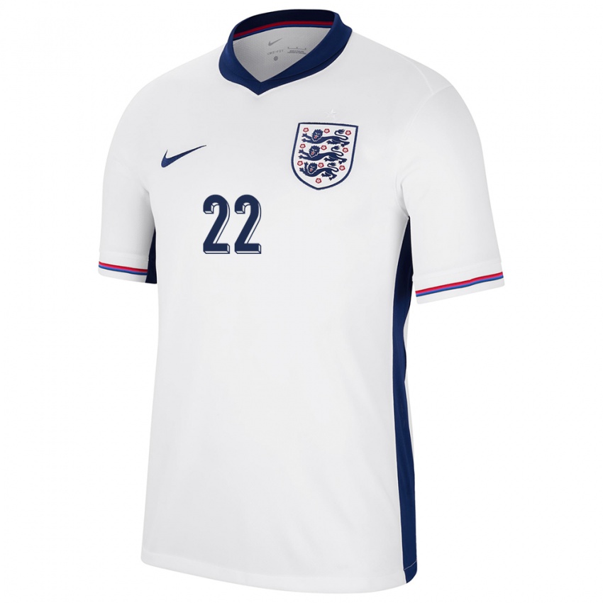 Damen England Tammy Abraham #22 Weiß Heimtrikot Trikot 24-26 T-Shirt Österreich