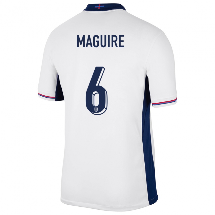 Damen England Harry Maguire #6 Weiß Heimtrikot Trikot 24-26 T-Shirt Österreich