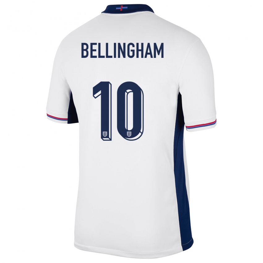 Damen England Jude Bellingham #10 Weiß Heimtrikot Trikot 24-26 T-Shirt Österreich